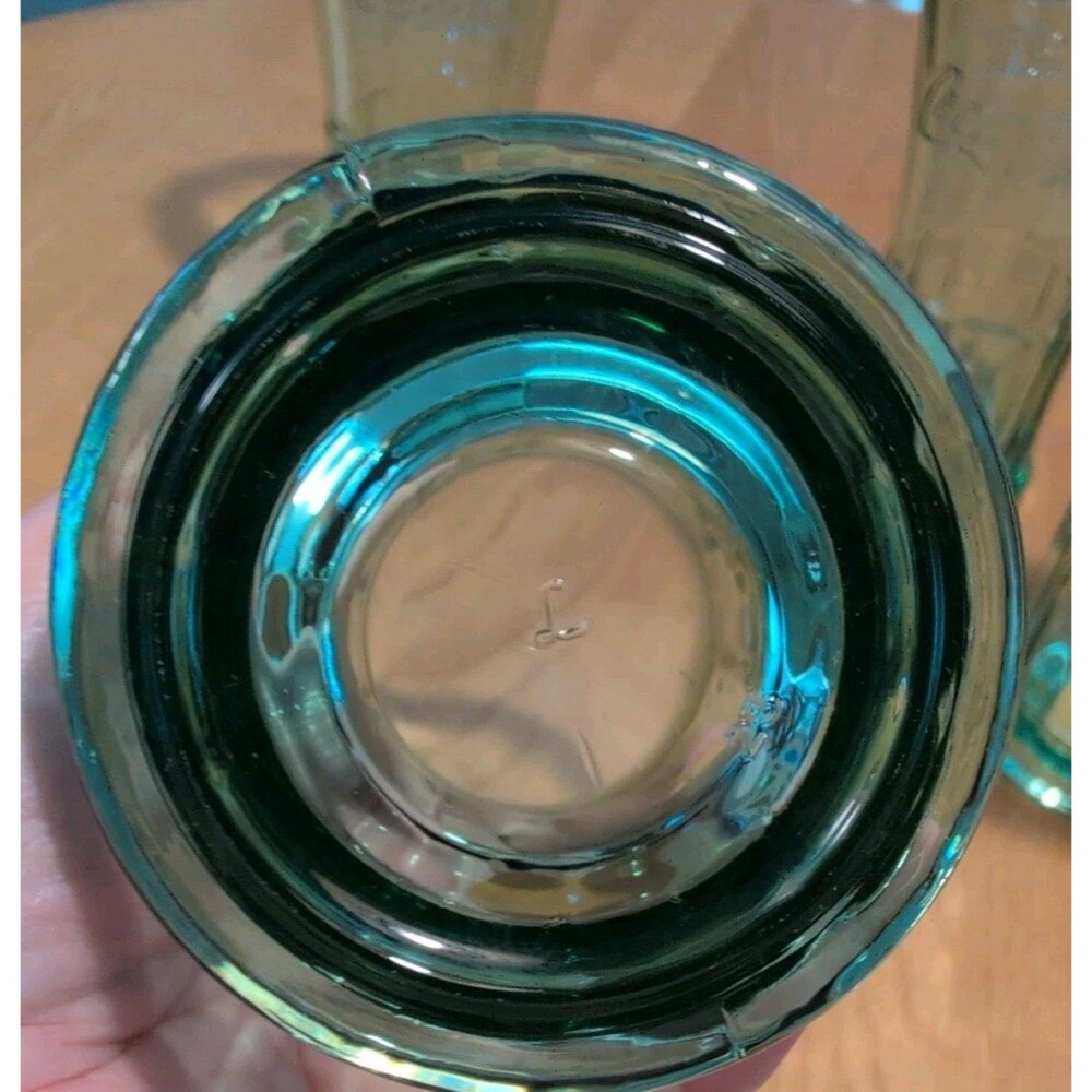 Vintage Libbey Coca Cola Glasses Green Flared Heavy 16oz Tumblers Set of 6 - Picture 5 of 8